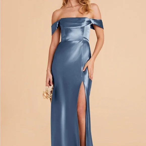 slim fit dress slacks Wedtrend Women Dusty Blue Wrap Short Junior Bridesmaid Dress with Flutter Sleeves Chiffon V Neck Ruffle Tea-Length Wedding Guest Dress, Grey Blue /